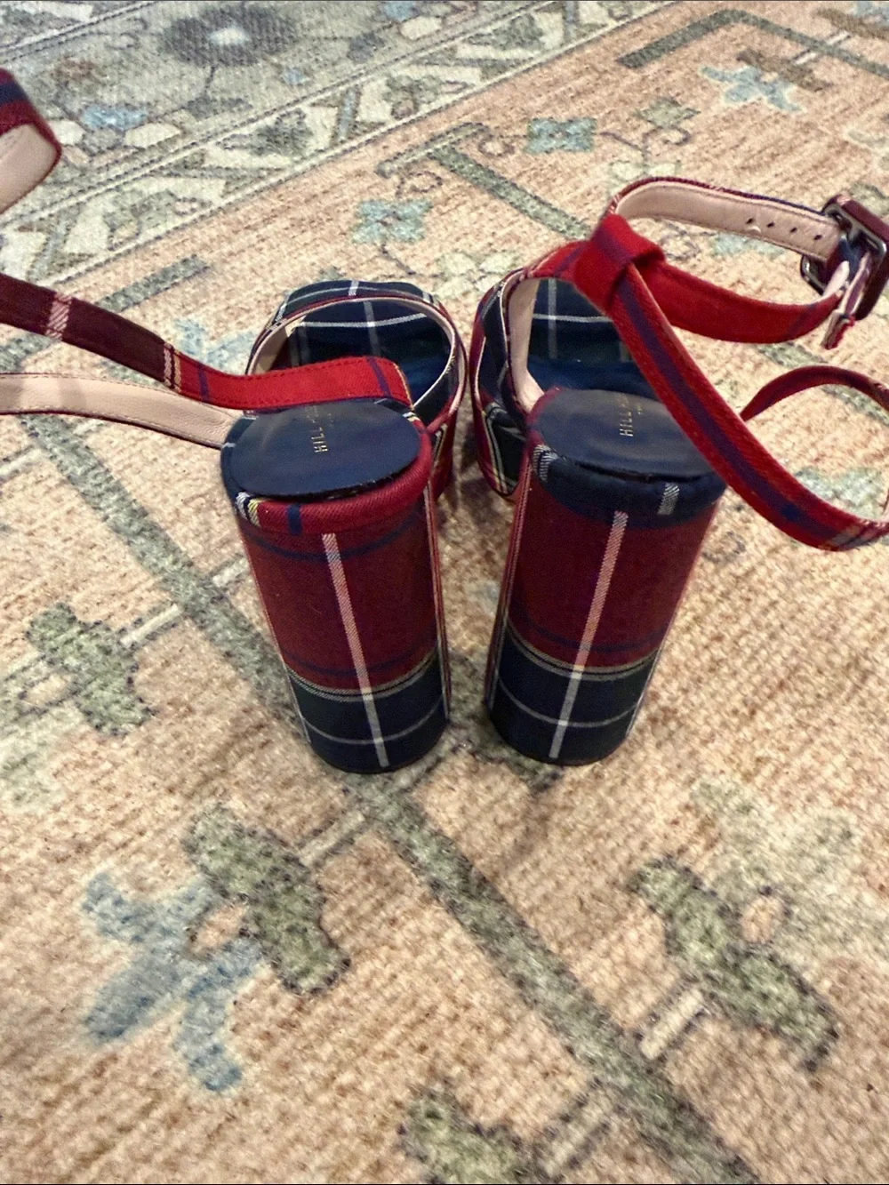 Hill House Red Tartan Party Platforms | Size 38